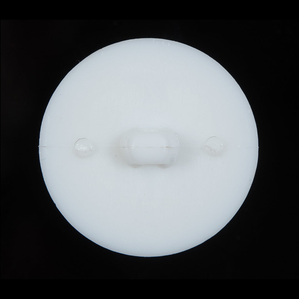 White Matte and Shiny Plastic Button - 44L/28mm Detail