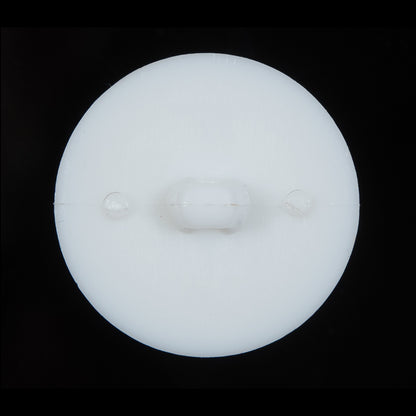 White Matte and Shiny Plastic Button - 44L/28mm Detail