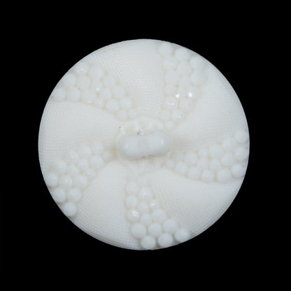 White 2-Side Bevel Cut Nylon Shank Back Button - 44L/28mm Detail