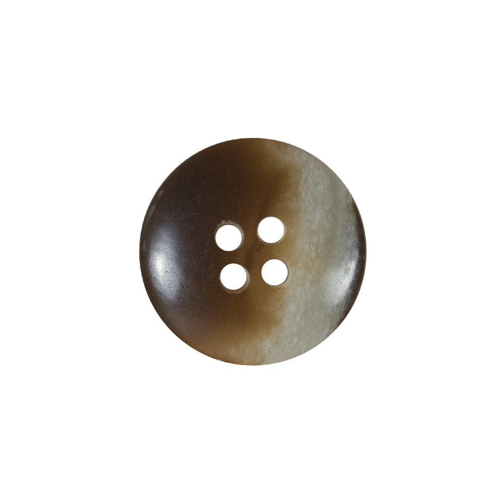 Brown and Beige Plastic 4-Hole Button - 30L/19mm Detail