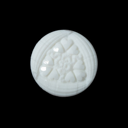 White Etched Shank Back Button - 36L/23mm