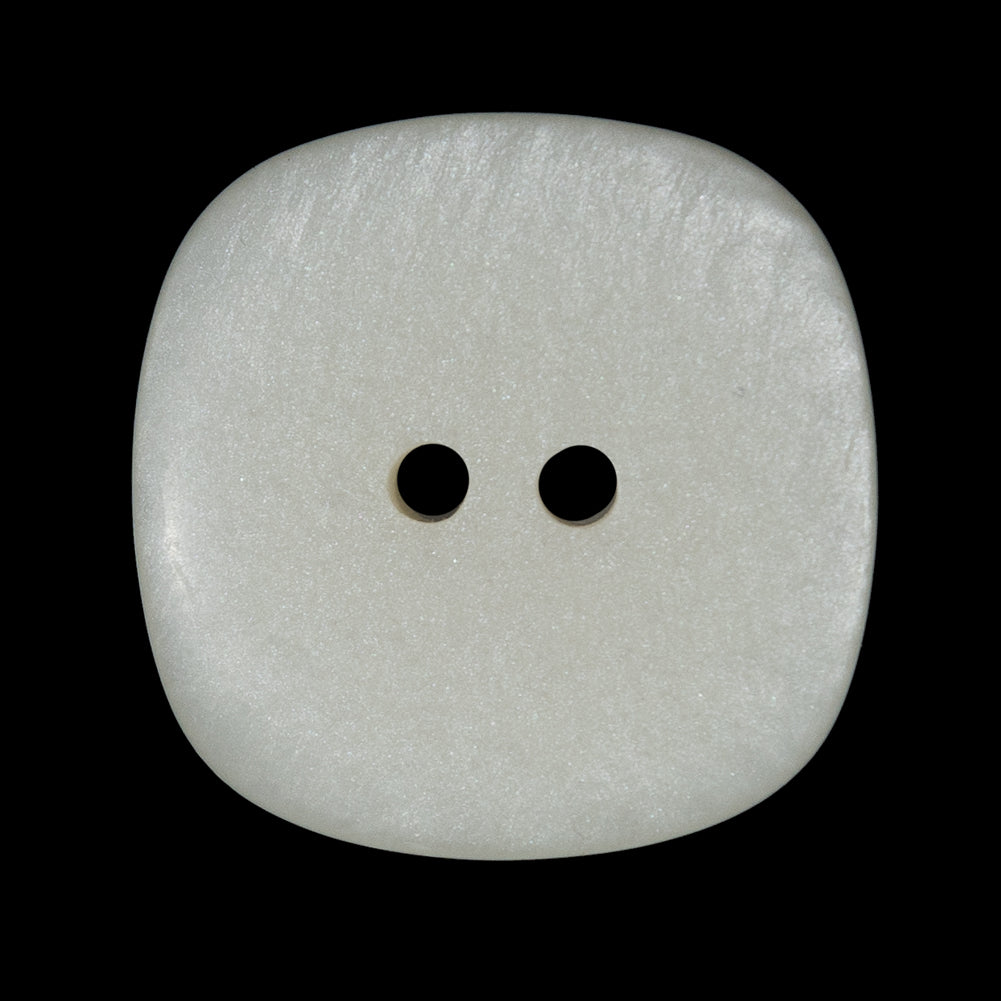 Ivory Square 2-Hole Plastic Button - 44L/28mm Detail
