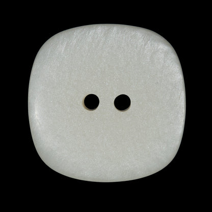 Ivory Square 2-Hole Plastic Button - 44L/28mm Detail