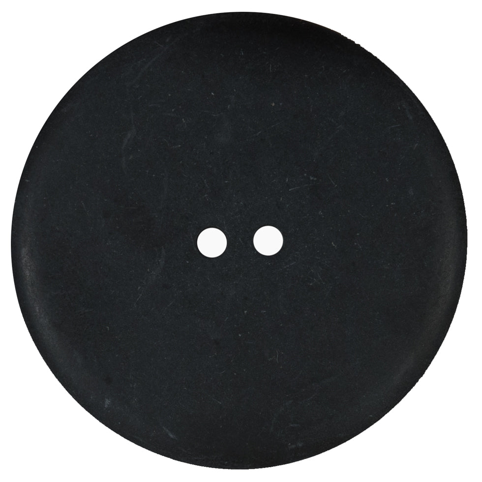 Charcoal Matte Plastic 2-Hole Button - 60L/38mm Detail