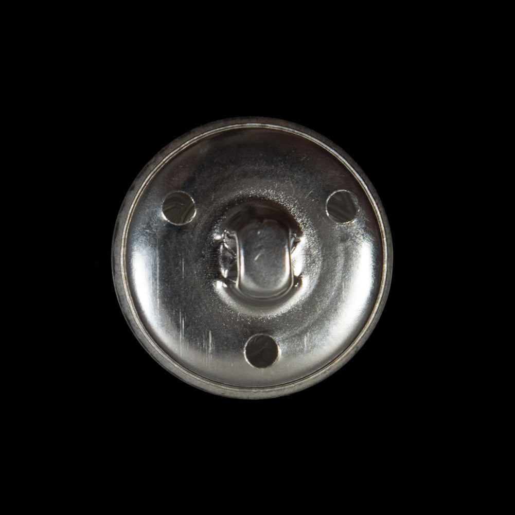 Silver Aluminum Crest Shank Back Button - 36L/23mm Detail