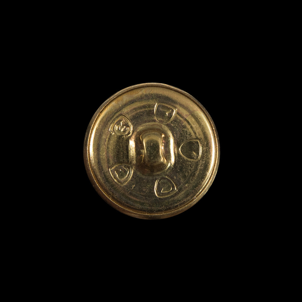 Gold Aluminum Shank Back Button - 32L/20mm Detail