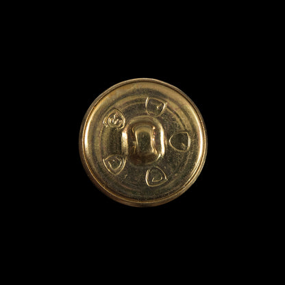 Gold Aluminum Shank Back Button - 32L/20mm Detail