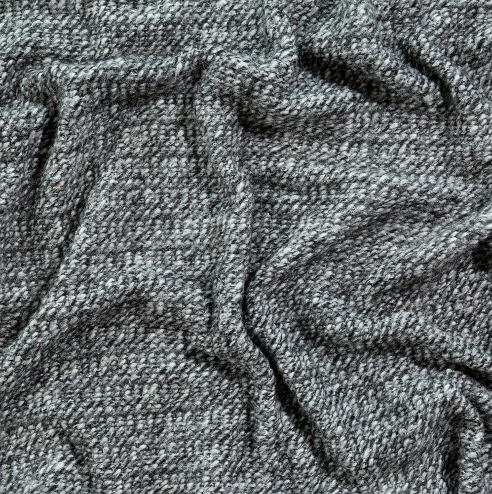 Italian Black and White Chevron Chunky Wool Knit