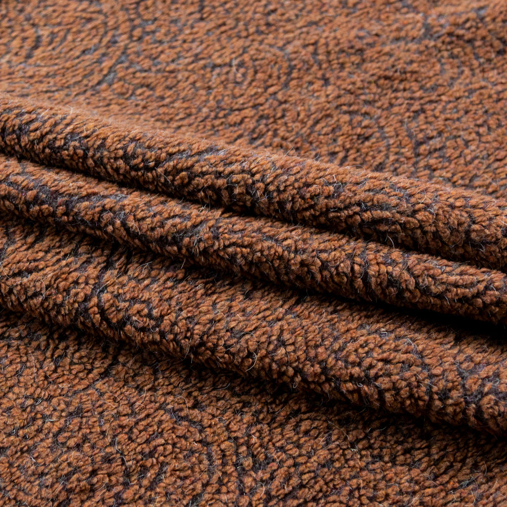 Brown and Gray Two-Tone Wool Knit Detail
