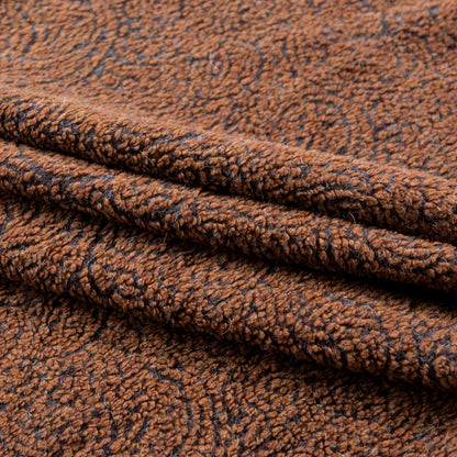 Brown and Gray Two-Tone Wool Knit Detail