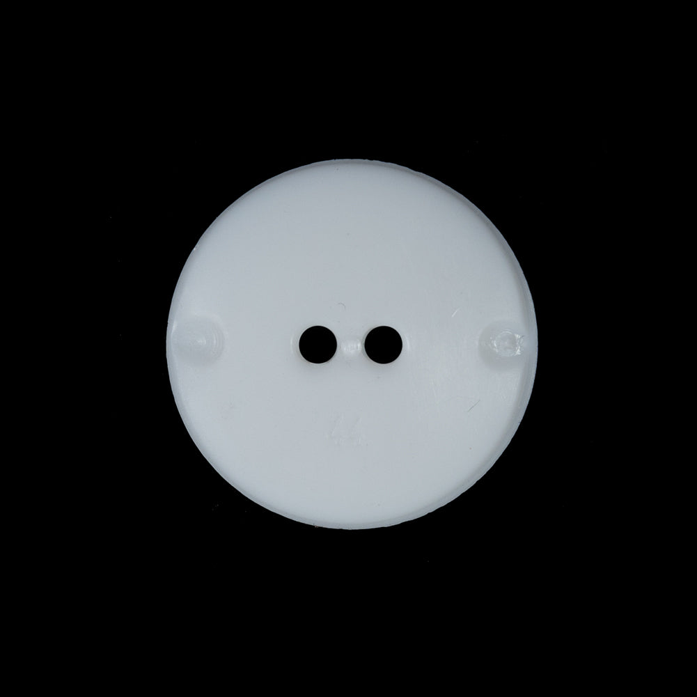 White Etched 2-Hole Plastic Button - 36L/23mm Detail