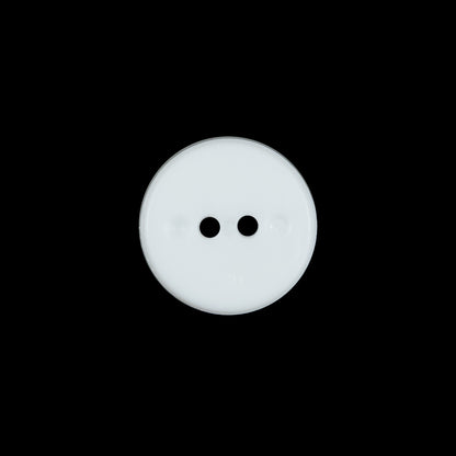 White 2-Hole Concaved Button - 24L/15mm Detail