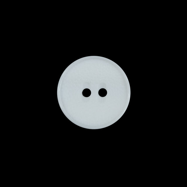 White 2-Hole Concaved Button - 24L/15mm