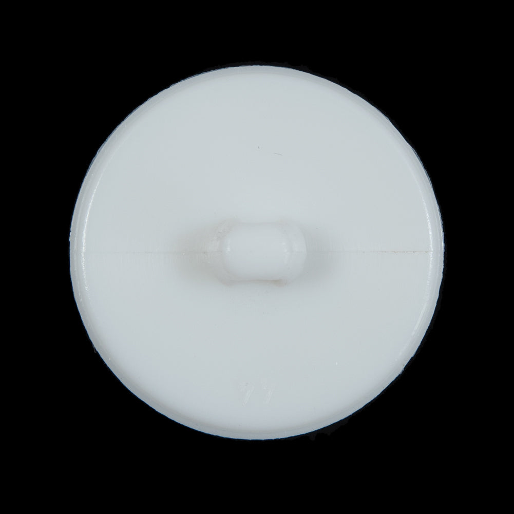 Italian White Floral Etched Shank Back Button - 44L/28mm Detail