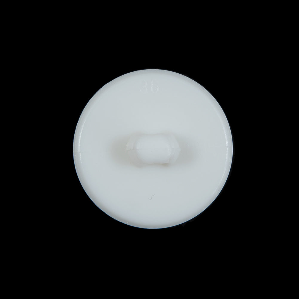 Italian White Shank Back Button with Etched Hearts - 36L/23mm Detail