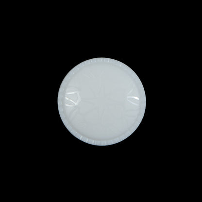 Italian White Shank Back Button with Etched Hearts - 30L/19mm