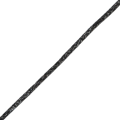 Black and Silver Metallic Braid - 0.25" Detail