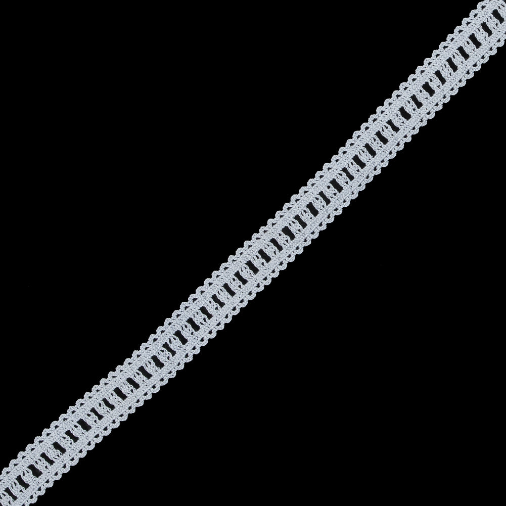 White Stretch Crochet Trim - 0.5" Detail