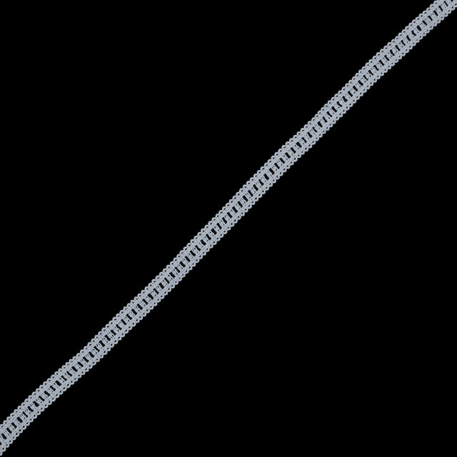White Stretch Crochet Trim - 0.5"