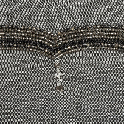 Italian Cloud Dancer Beaded and Scalloped Trim - 3.5" Detail