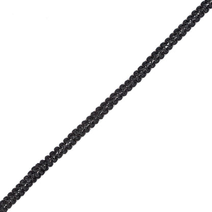 Black Looped Yarn Braid - 0.5"