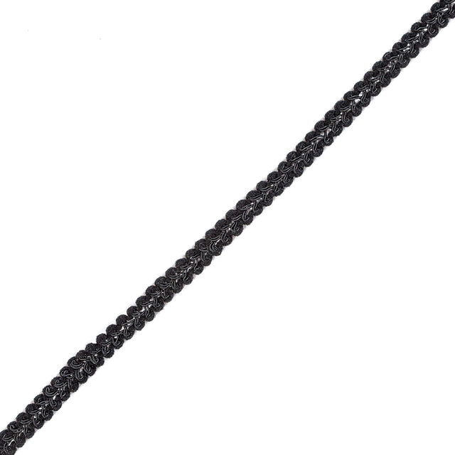 Black Looped Yarn Braid - 0.5"