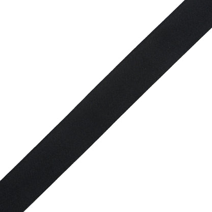 Black Single Face Silk Satin Ribbon - 1" Detail
