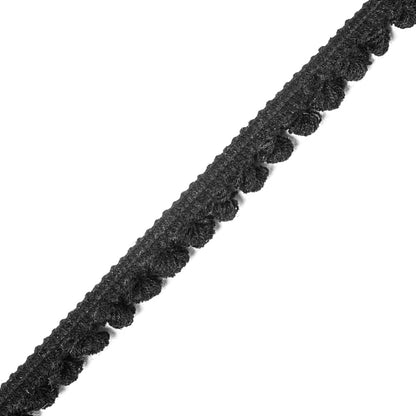 Large Black Pom Pom Trim - 0.75" Detail