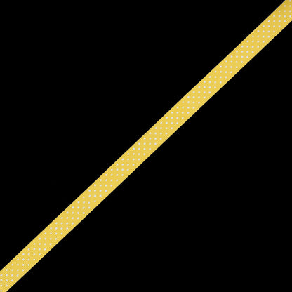 Yellow Grosgrain Ribbon with White Polka Dots - 0.625"