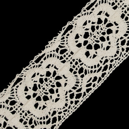 Natural Crochet Lace Trim - 2.75" Detail