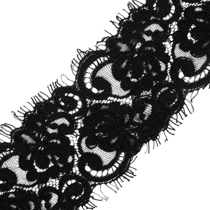 Black Corded LaceTrimming - 3" Detail