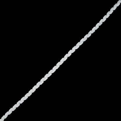 Bright White and Winter White Feather Edge Flat Braid - 0.375"