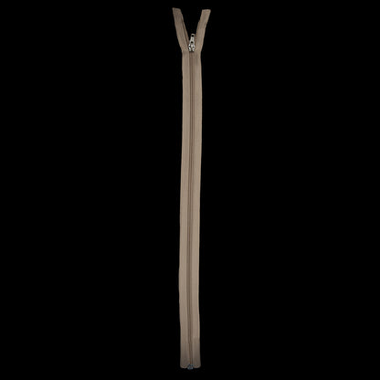 Tan Plastic Separating Zipper - 22" Detail