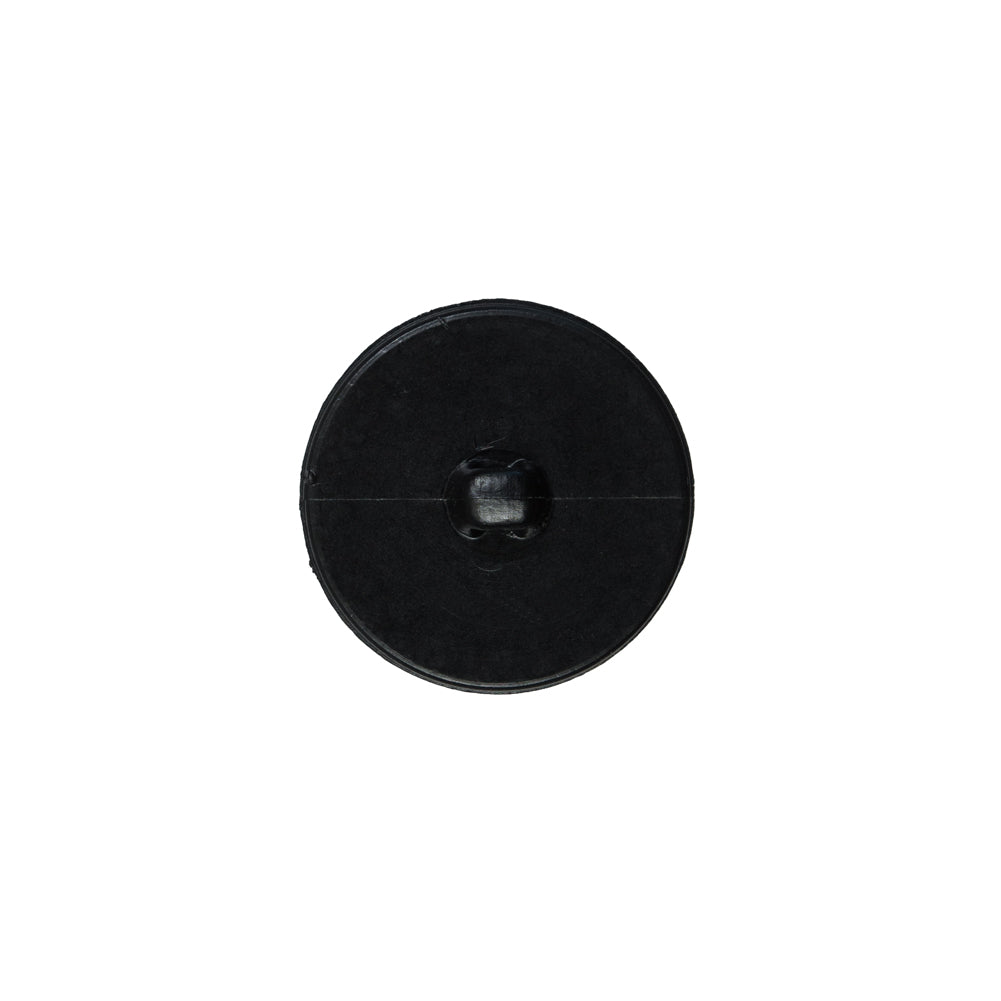 Black Cross Stitch Plastic Shank Back Button - 24L/15mm Detail