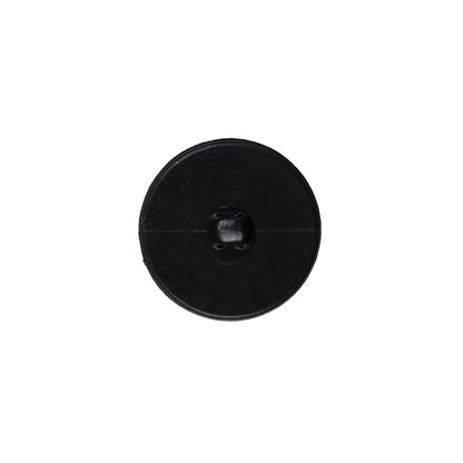 Black Cross Stitch Plastic Shank Back Button - 24L/15mm Detail