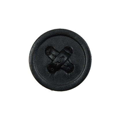Black Cross Stitch Plastic Shank Back Button - 36L/23mm