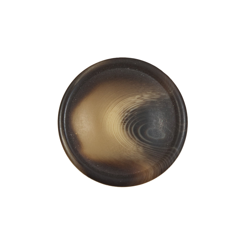 Brown and Beige Plastic Box Shank Button - 36L/23mm