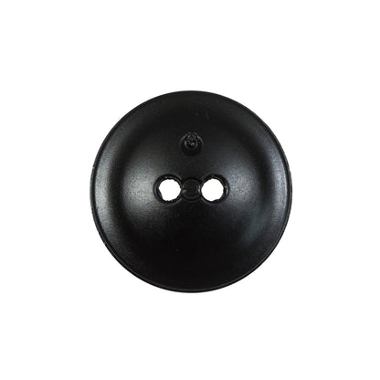 Black Faux Leather Plastic 2-Hole Button - 36L/23mm Detail