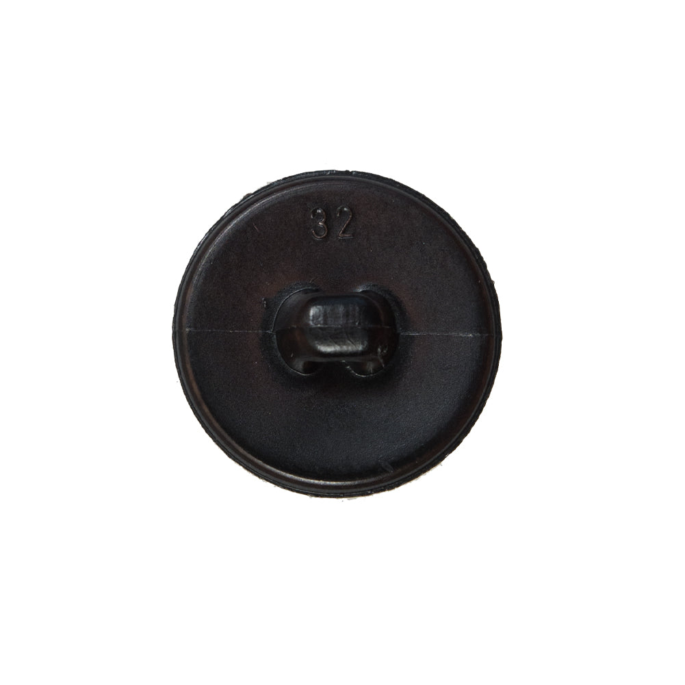 Brown Faux Leather Shank Back Button - 32L/20mm Detail