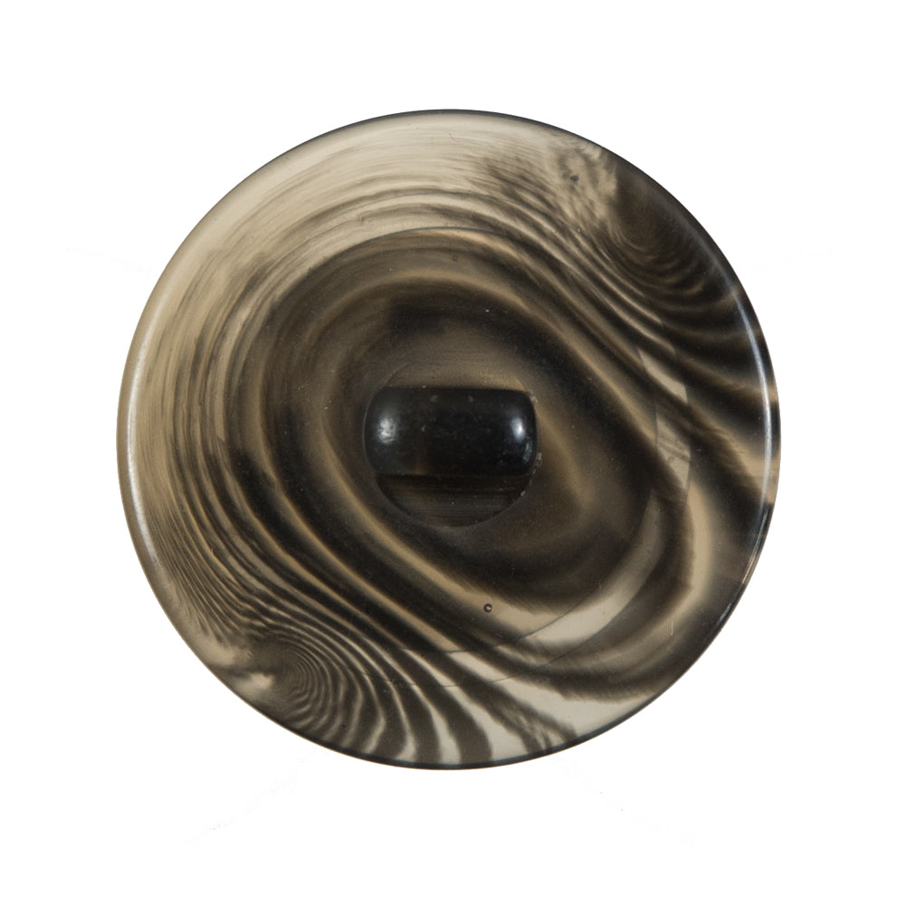 Brown Plastic Shank Back Button - 48L/30.5mm Detail