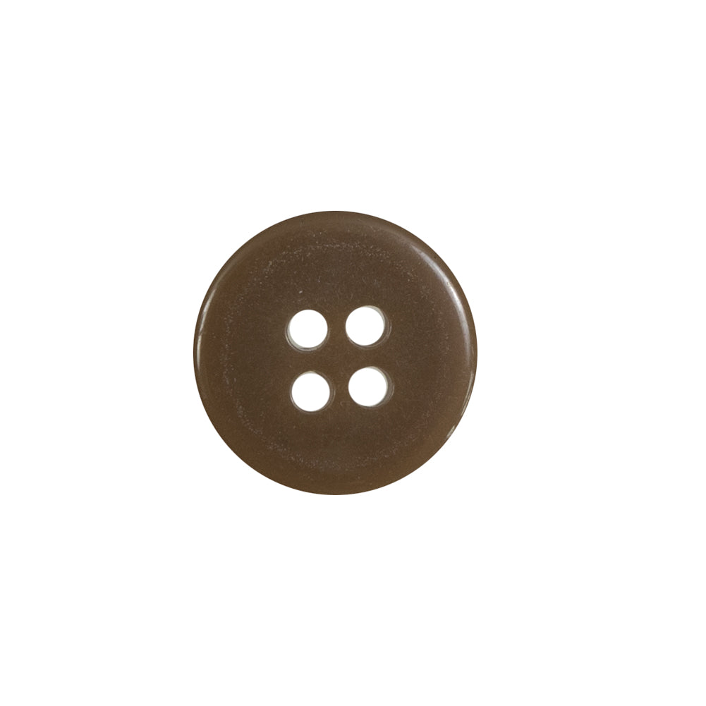 Brown 4-Hole Plastic Button - 24L/15mm Detail