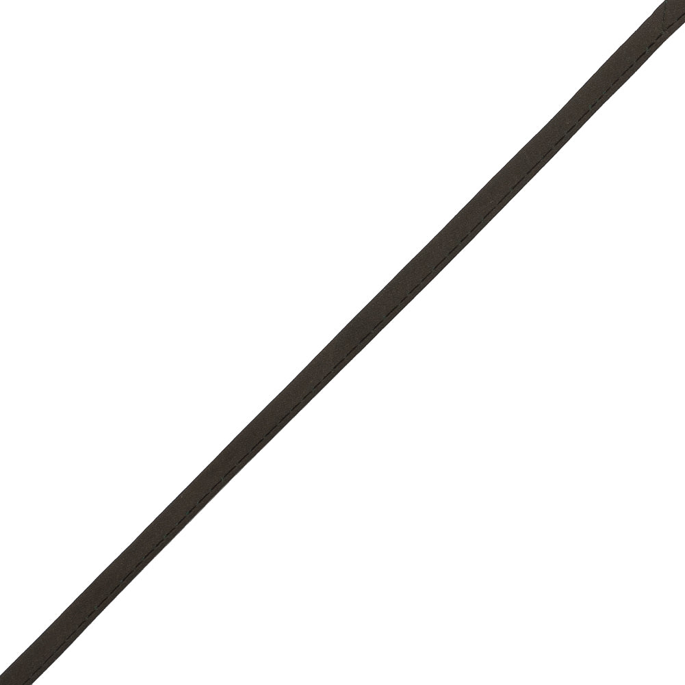 Olive Brown Bias Cut Flat Spaghetti Cord - 0.25" Detail