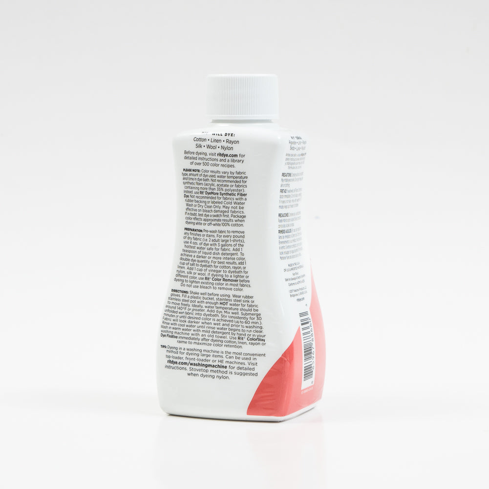 Rit All-Purpose Liquid Fabric Dye - Coral - 8oz Bottle Detail