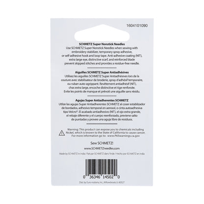 Schmetz Super Nonstick Machine Needles - 80/12 - 5 ct