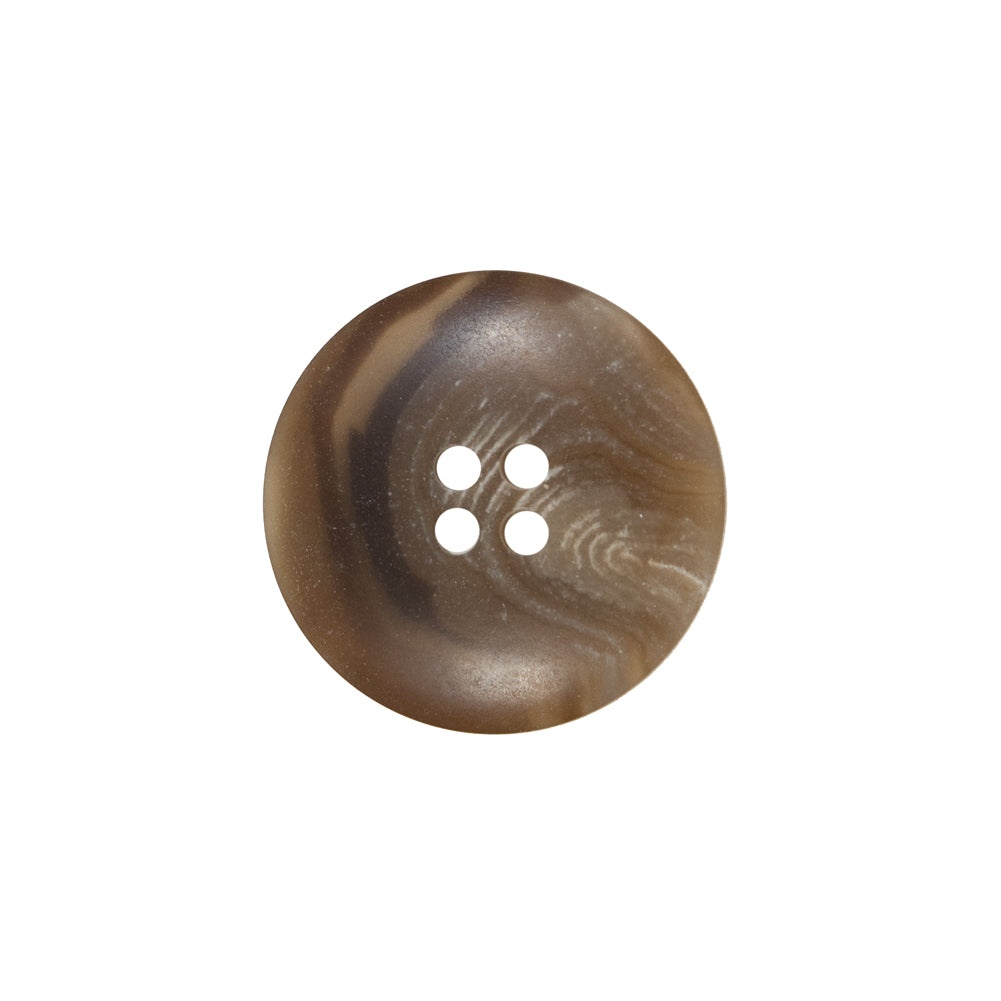 Brown Plastic 4-Hole Button - 32L/20mm Detail
