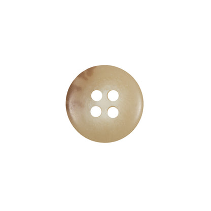 Brown and Beige Plastic 4-Hole Button - 22L/14mm Detail