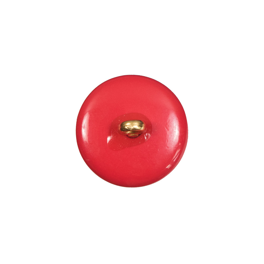 Red Plastic Shank Back Button - 28L/18mm Detail