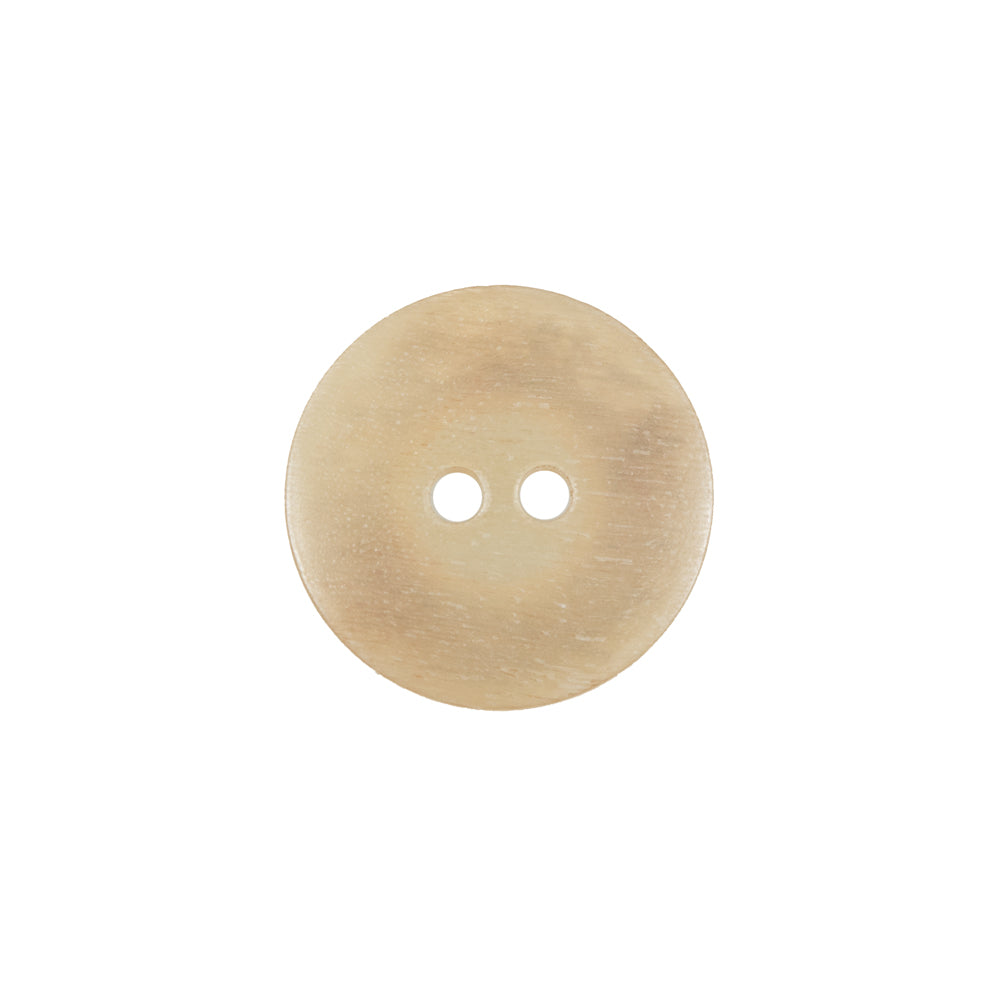 Beige Horn 2-Hole Button - 28L/18mm Detail
