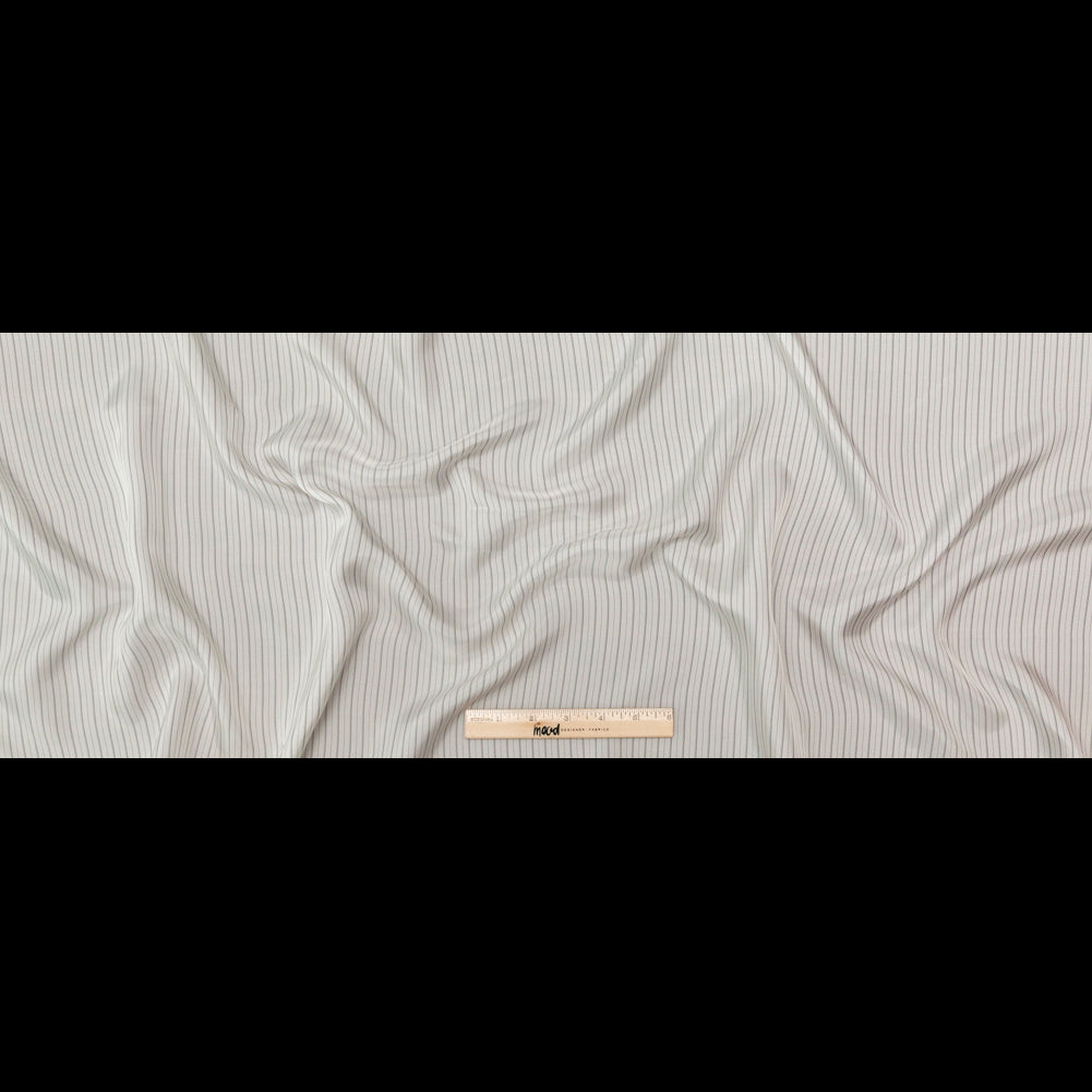Bemberg Lining - White and Black Stripes Folded