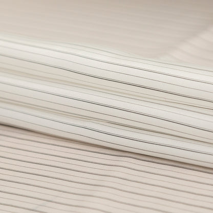 Bemberg Lining - White and Black Stripes Detail